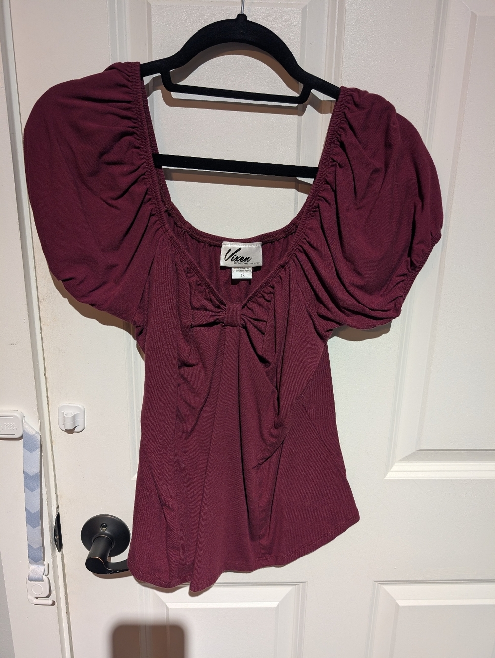 vixen maroon powder puff top 3x